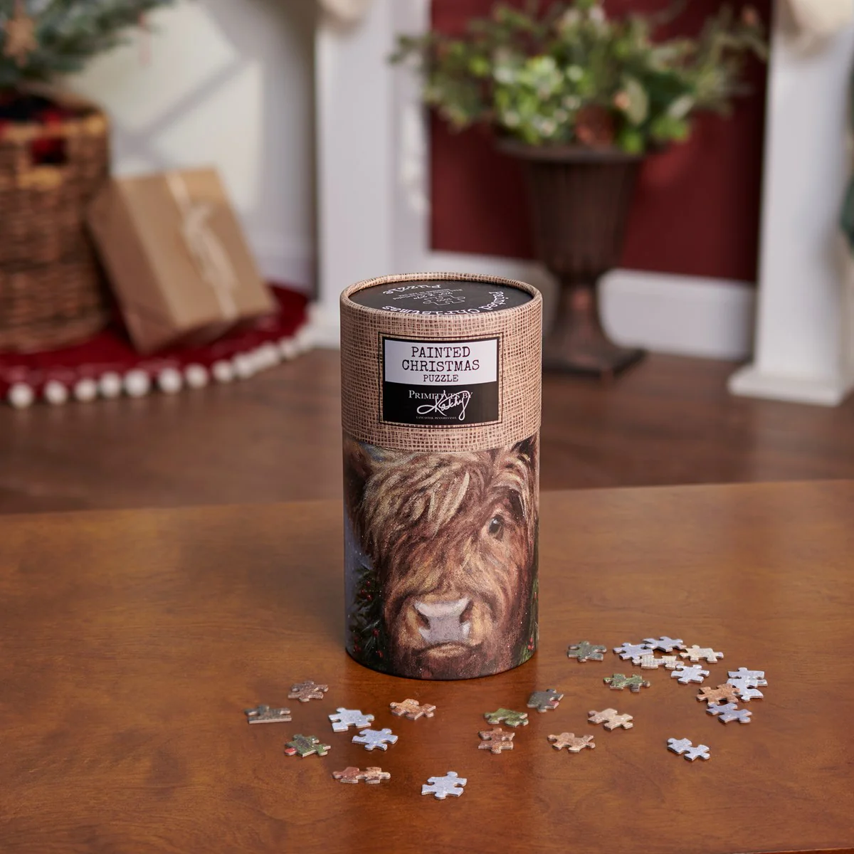 💙 Christmas Highland Cow 1000 Piece Jigsaw Puzzle - Image 3