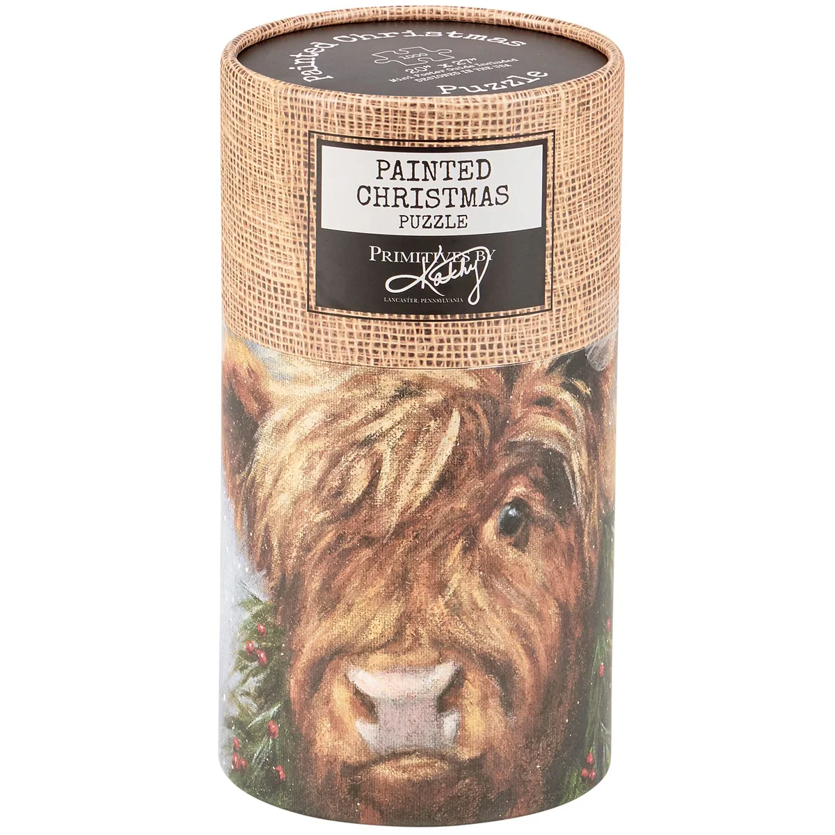 💙 Christmas Highland Cow 1000 Piece Jigsaw Puzzle - Image 4