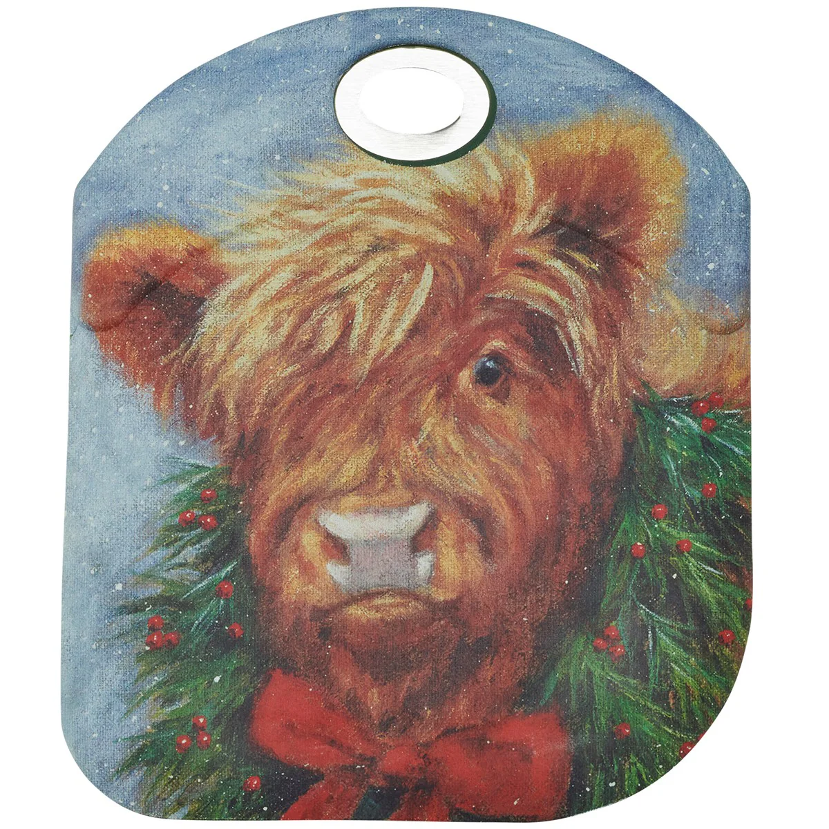 💙 Christmas Highland Cow Bowl Scraper - Image 4