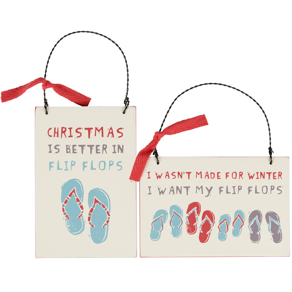 Christmas is Better in Flip Flops Ornament Set