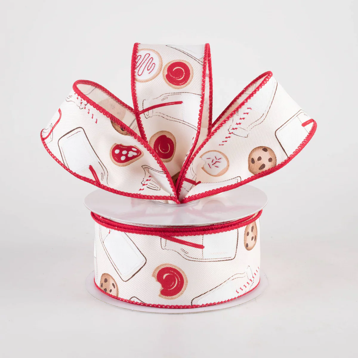 Christmas Milk & Cookies Ribbon 1.5" x 10 yards