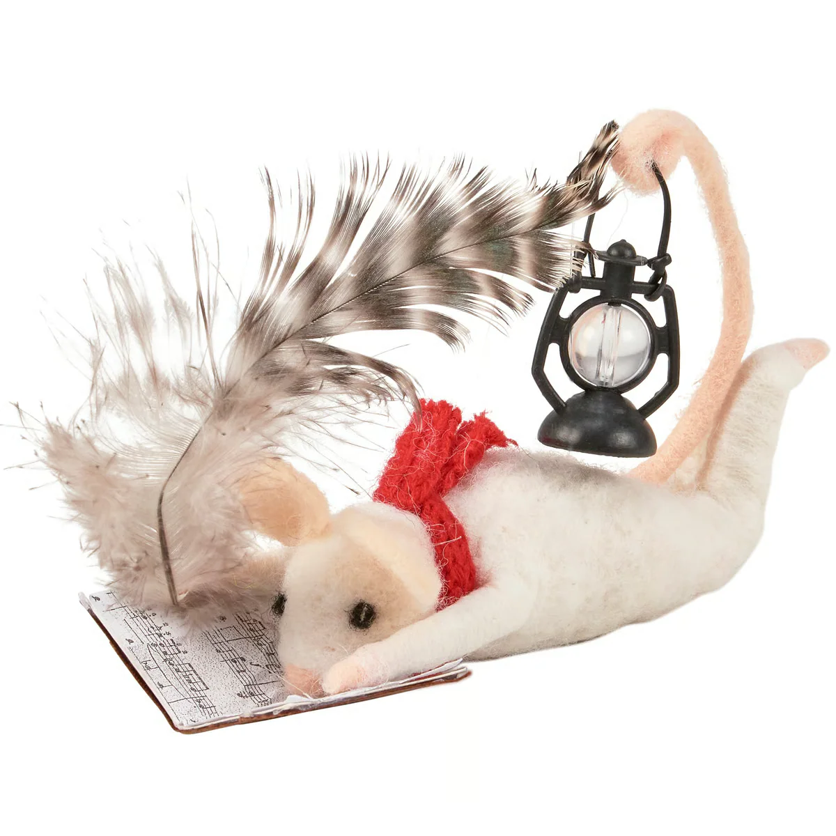 π Christmas Music Mouse Felt Critter Figure