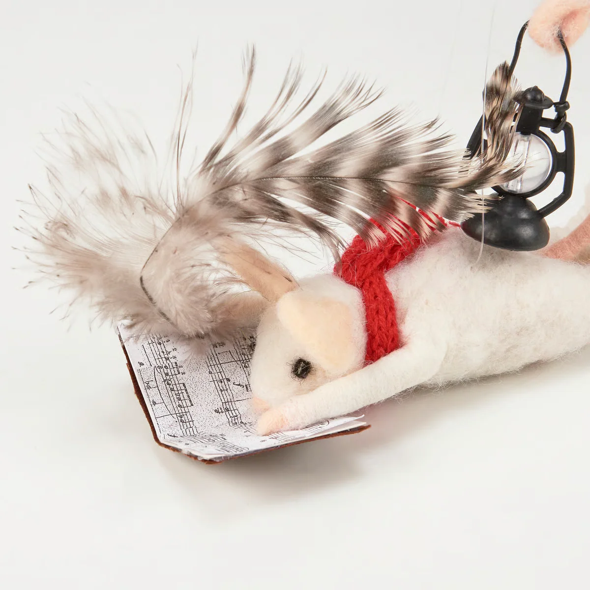 π Christmas Music Mouse Felt Critter Figure - Image 4