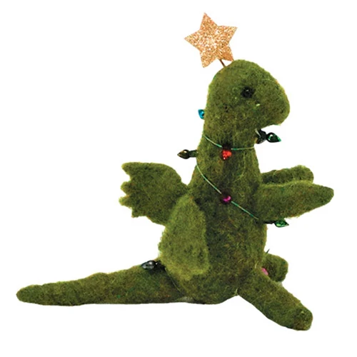 Christmas Party Dragon Felt Ornament
