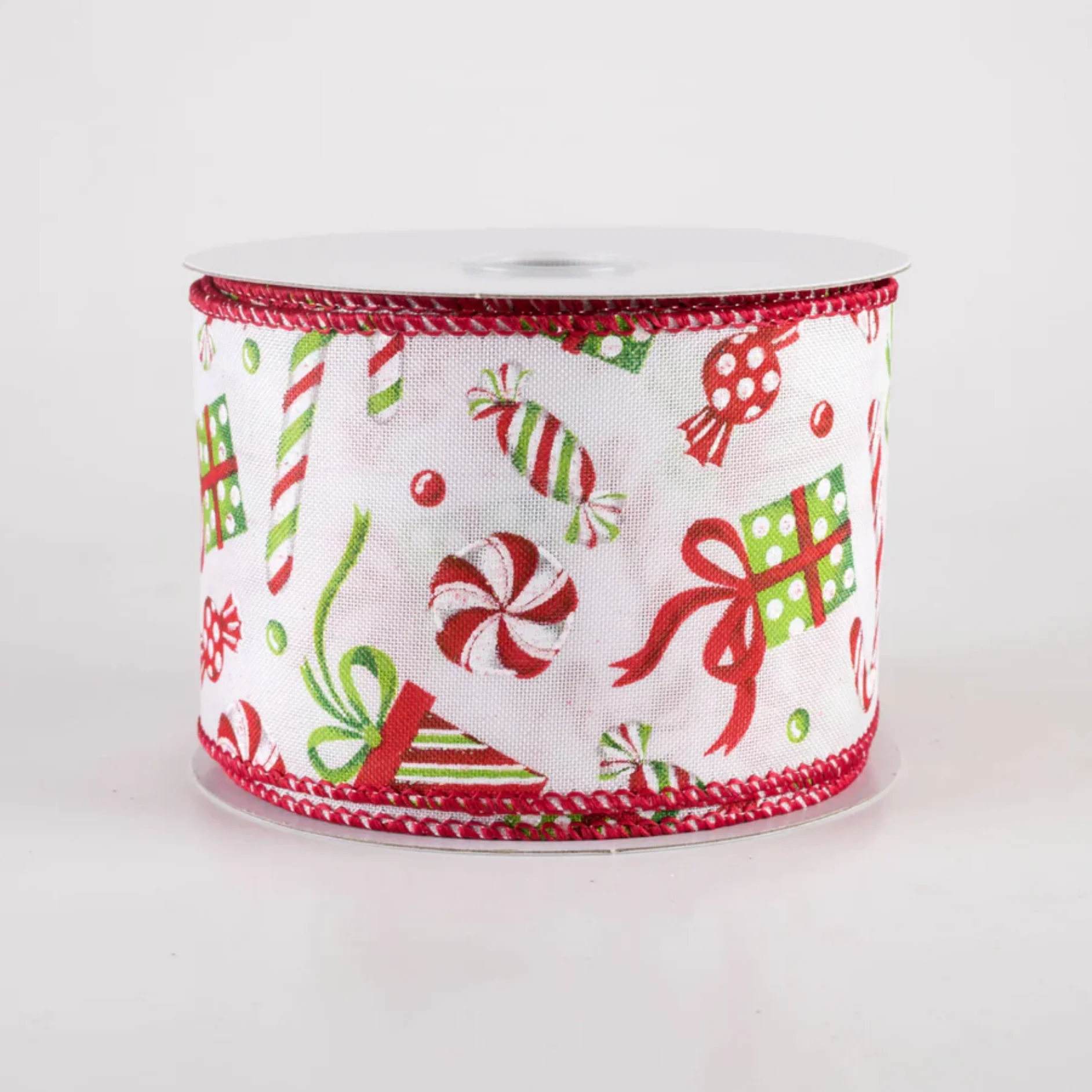 💙 Christmas Presents & Candy Canes Ribbon 2.5" x 10 yards - Image 2