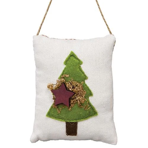 Christmas Tree Applique Pillow Ornament - Image 2