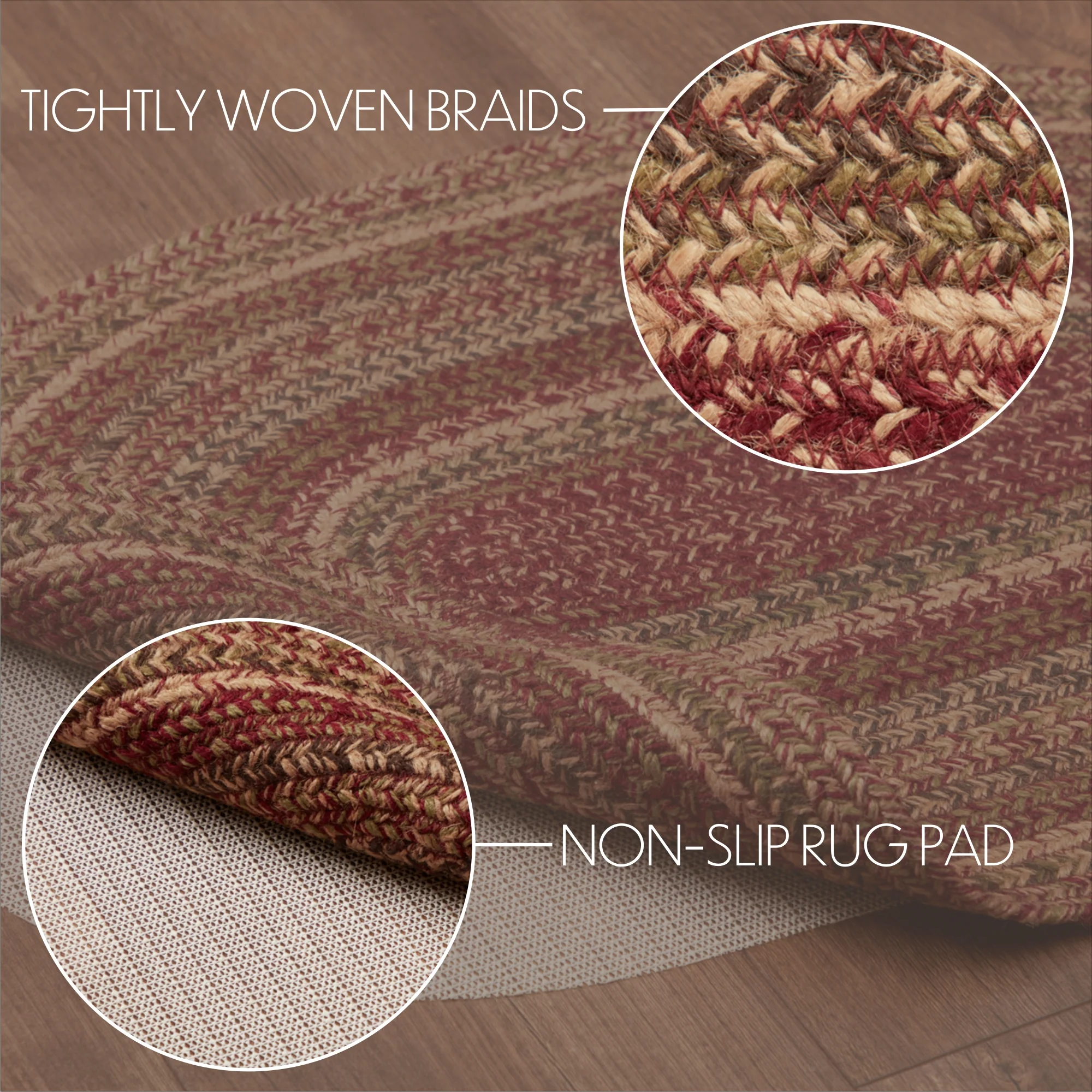 Cider Mill Jute Rug Oval w/ Pad 20'' x 30'' - Image 10