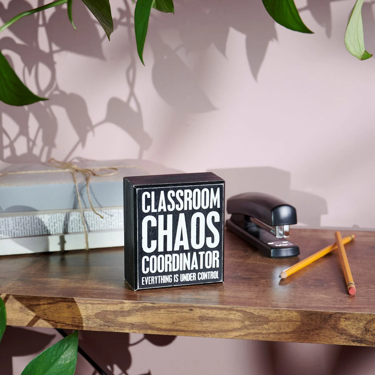 💙 Classroom Chaos Coordinator 4" Mini Box Sign - Image 2