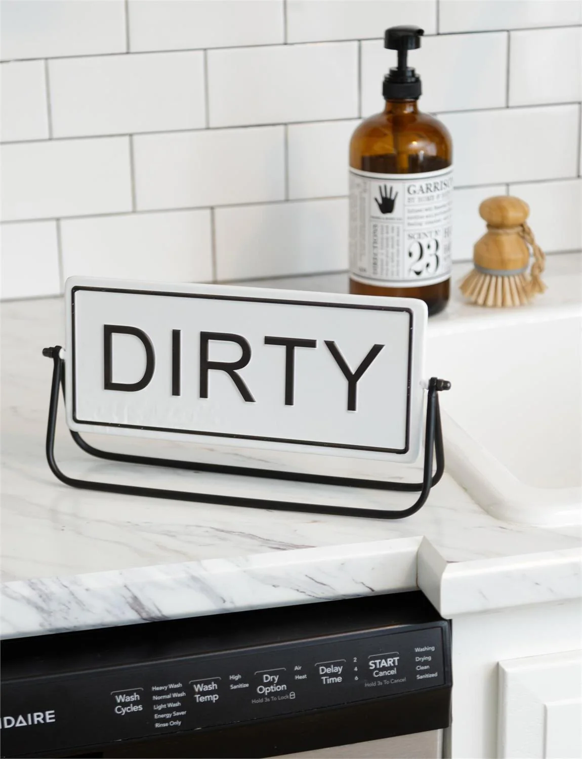 Clean Dirty Rustic Flip Sign - Image 2