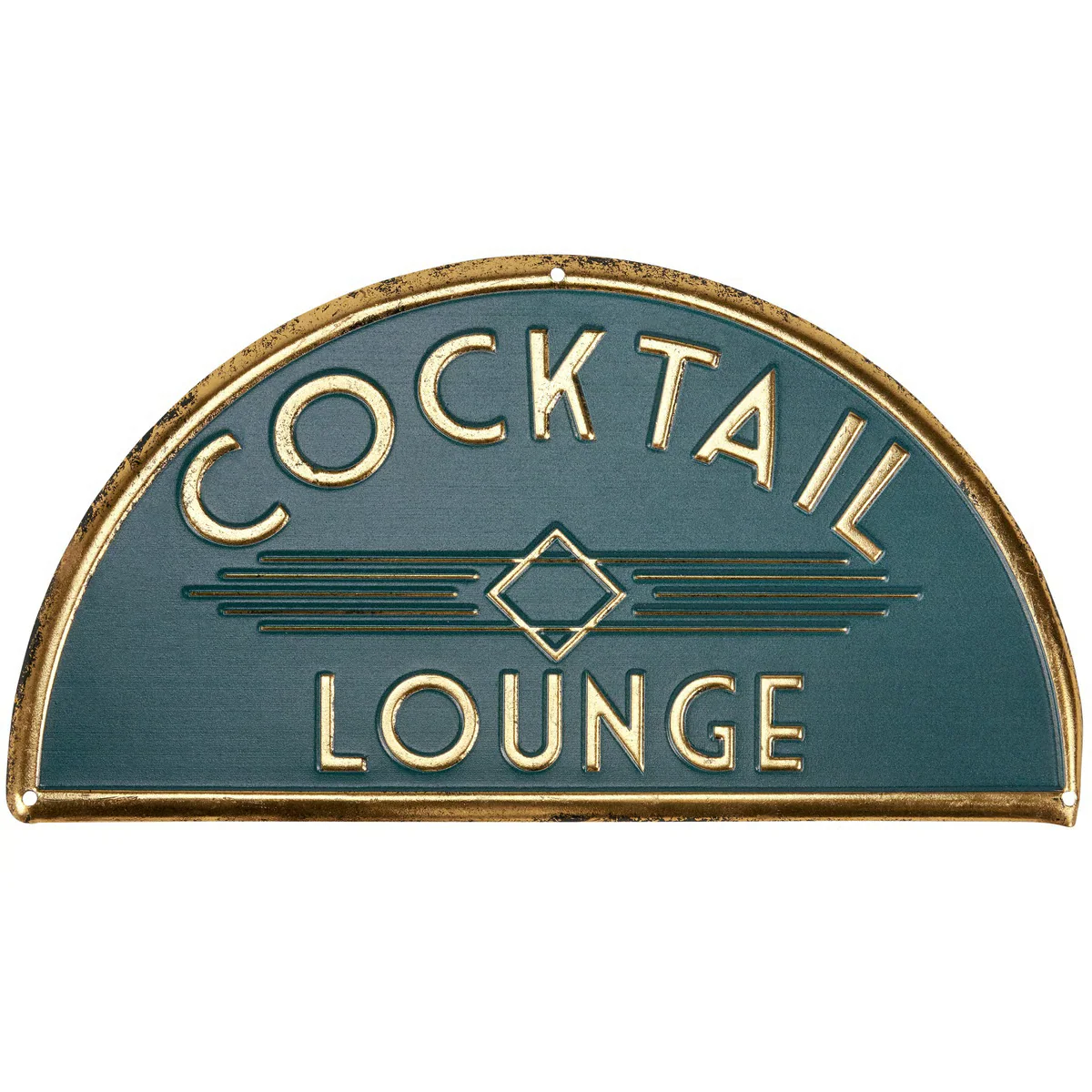 Cocktail Lounge Embossed Metal Sign