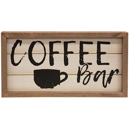 Coffee Bar Shiplap Look 19" Framed Sign - Image 2