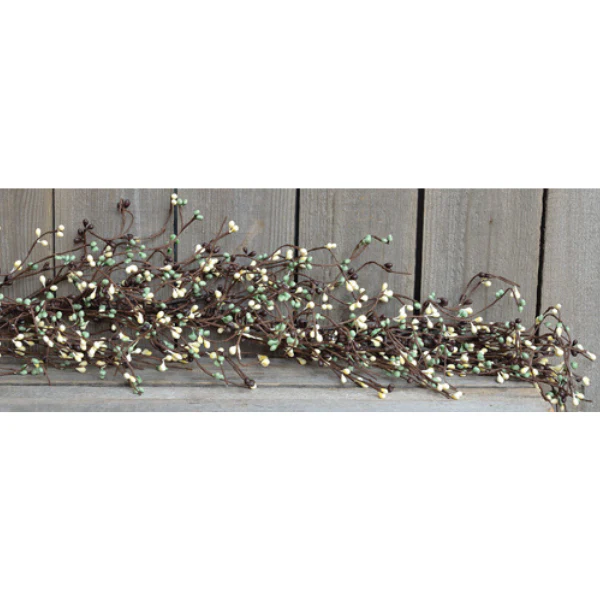 Coffee Bean Pip Berries 4 ft Faux Garland