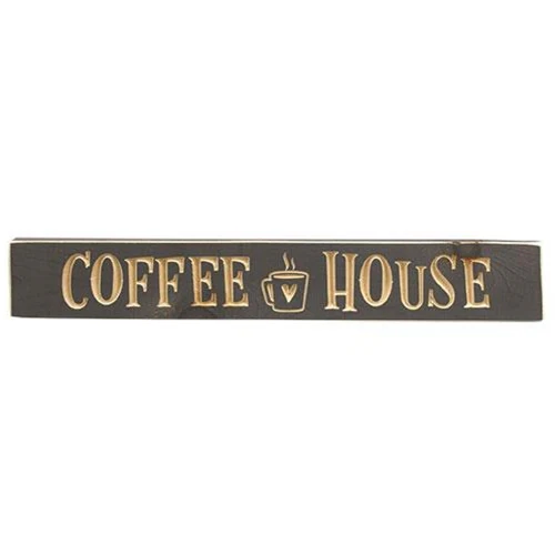 Coffee House 24" Wooden Engraved Sign