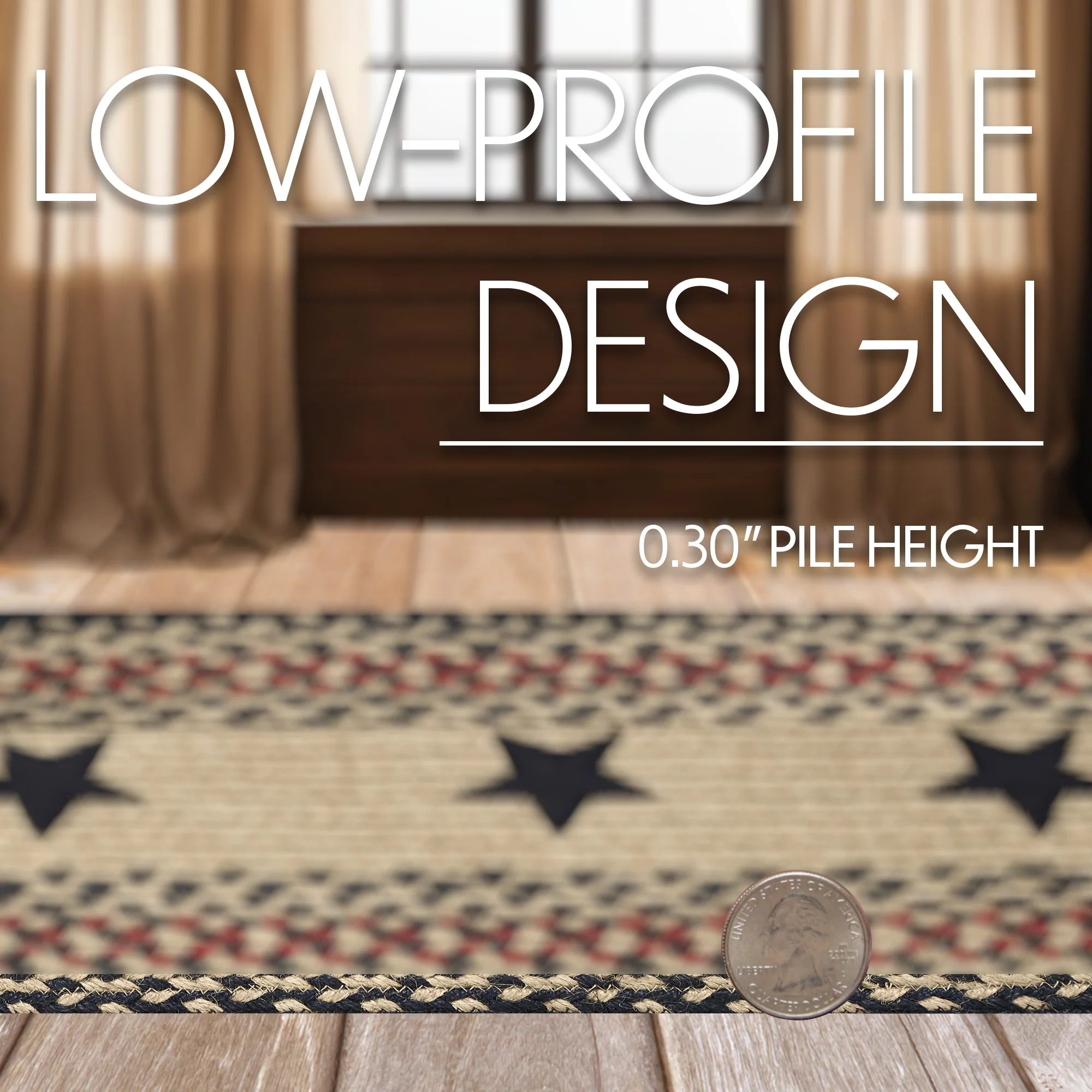 Colonial Star Jute Oval Stair Tread 8.5" x 27" - Image 5
