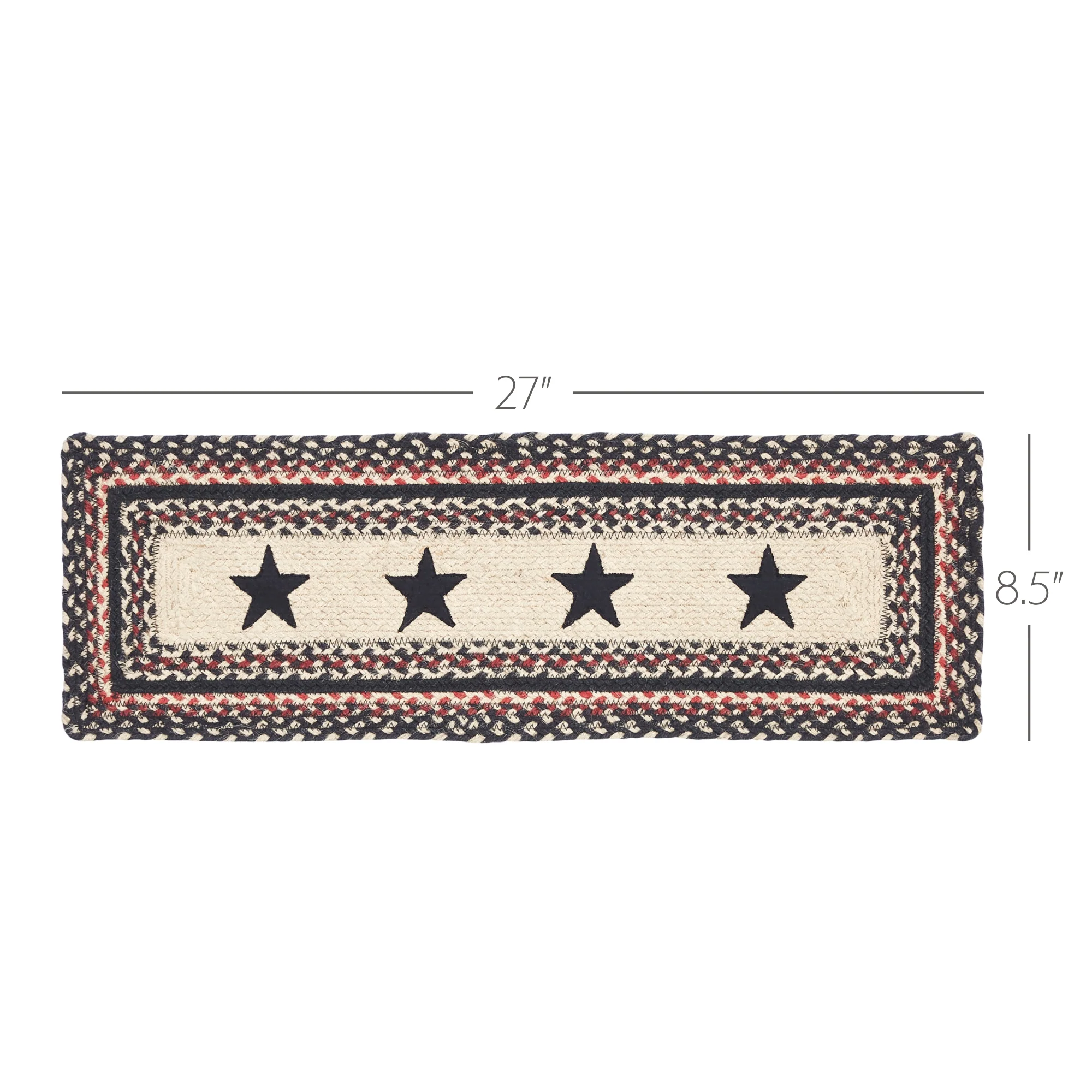 Colonial Star Jute Stair Tread 8.5'' x 27'' - Image 3