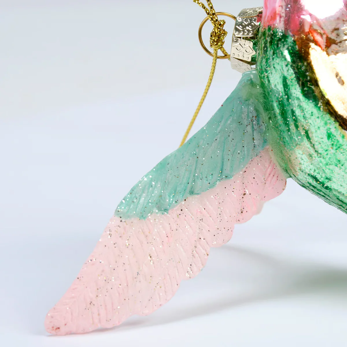 Colorful Hummingbird Glass Ornament - Image 4