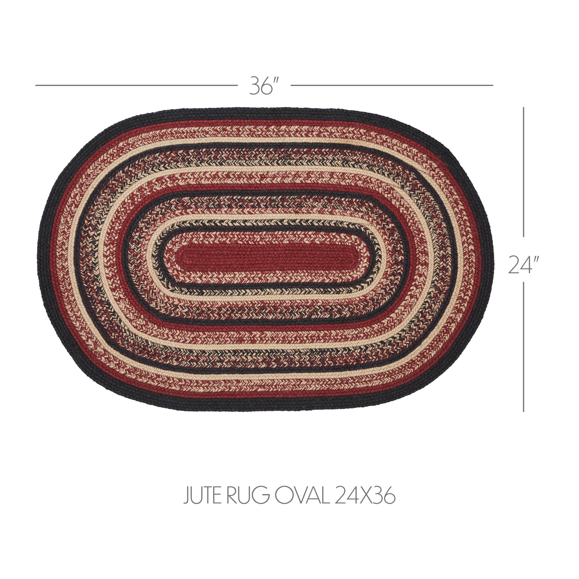 Connell Jute Oval Rug 24" x 36" - Image 3