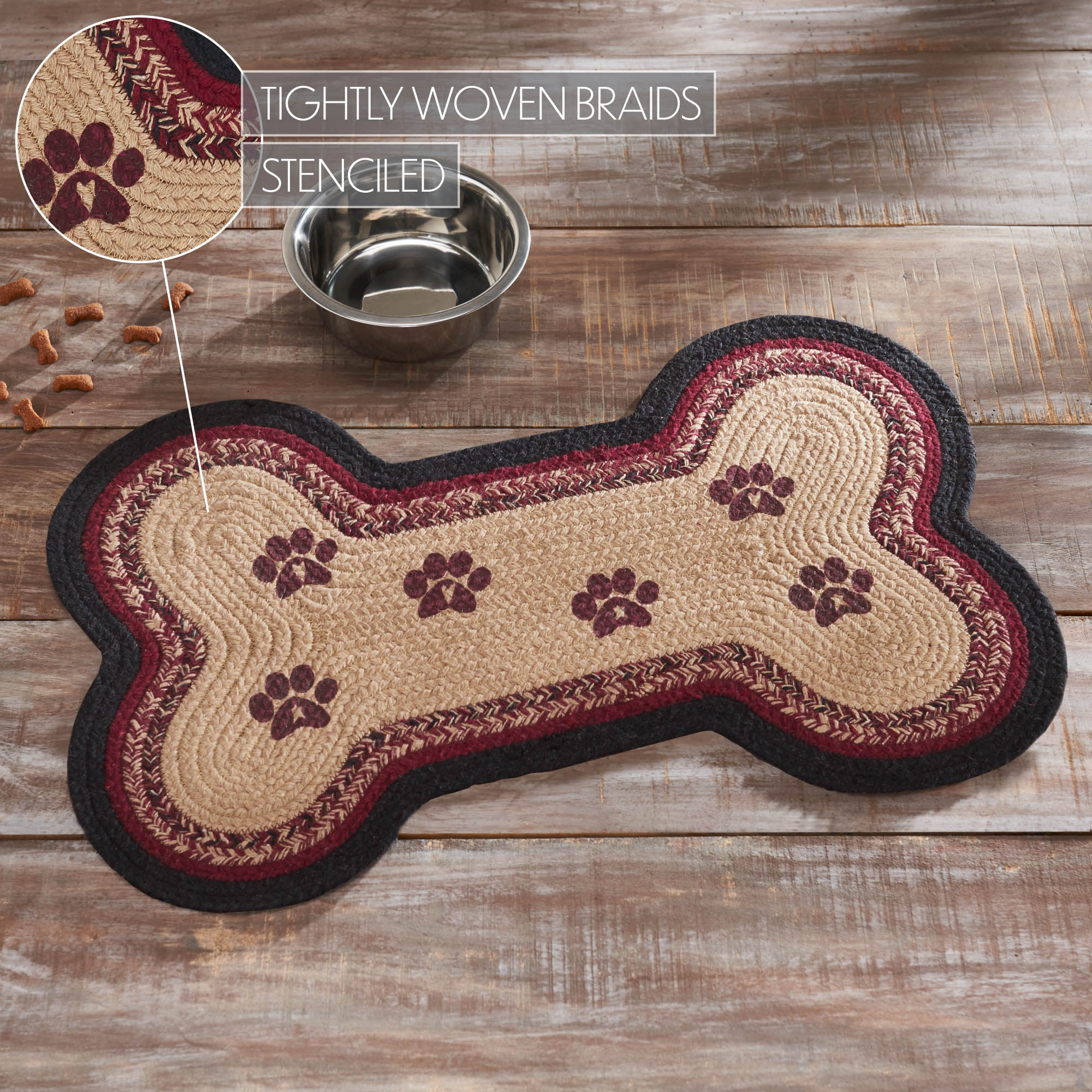 Connell Medium Bone Rug Stencil Paws - Image 3