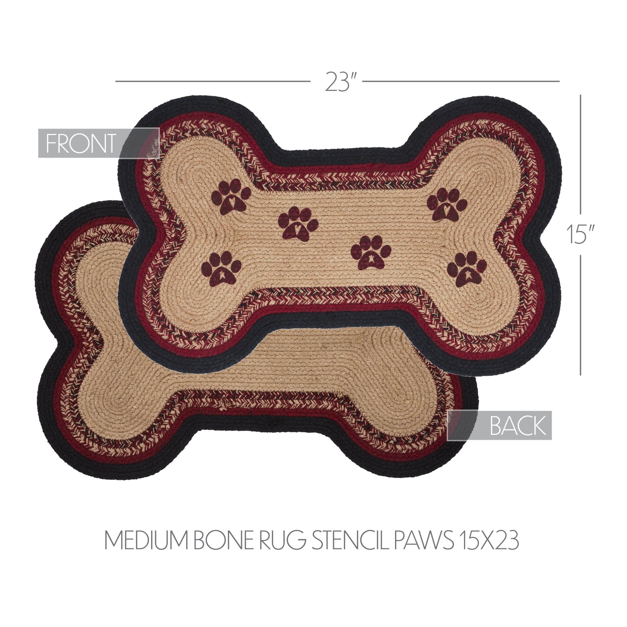 Connell Medium Bone Rug Stencil Paws - Image 4
