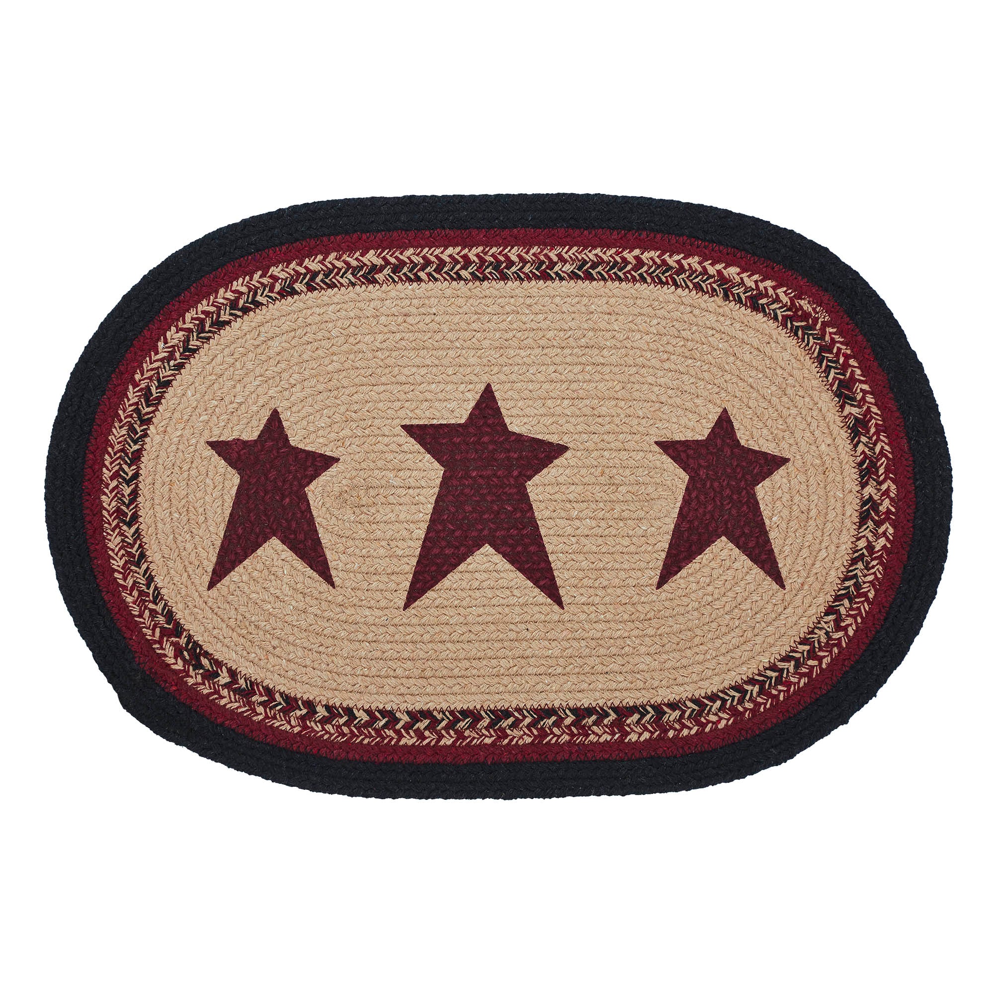 Connell Oval Placemat Stencil Stars 13" x 19" - Image 2