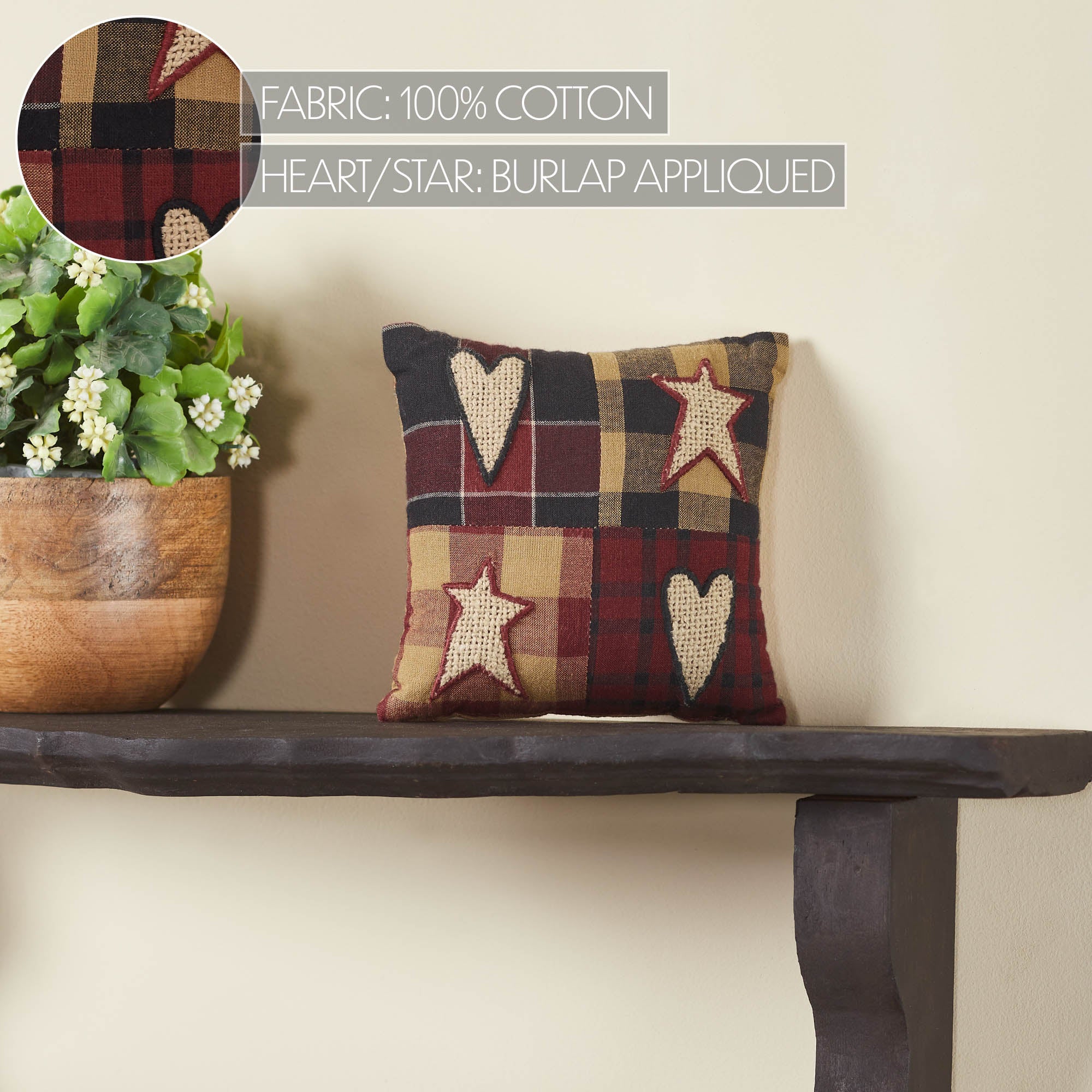 Connell Patchwork 6" Small Accent Pillow - Image 3