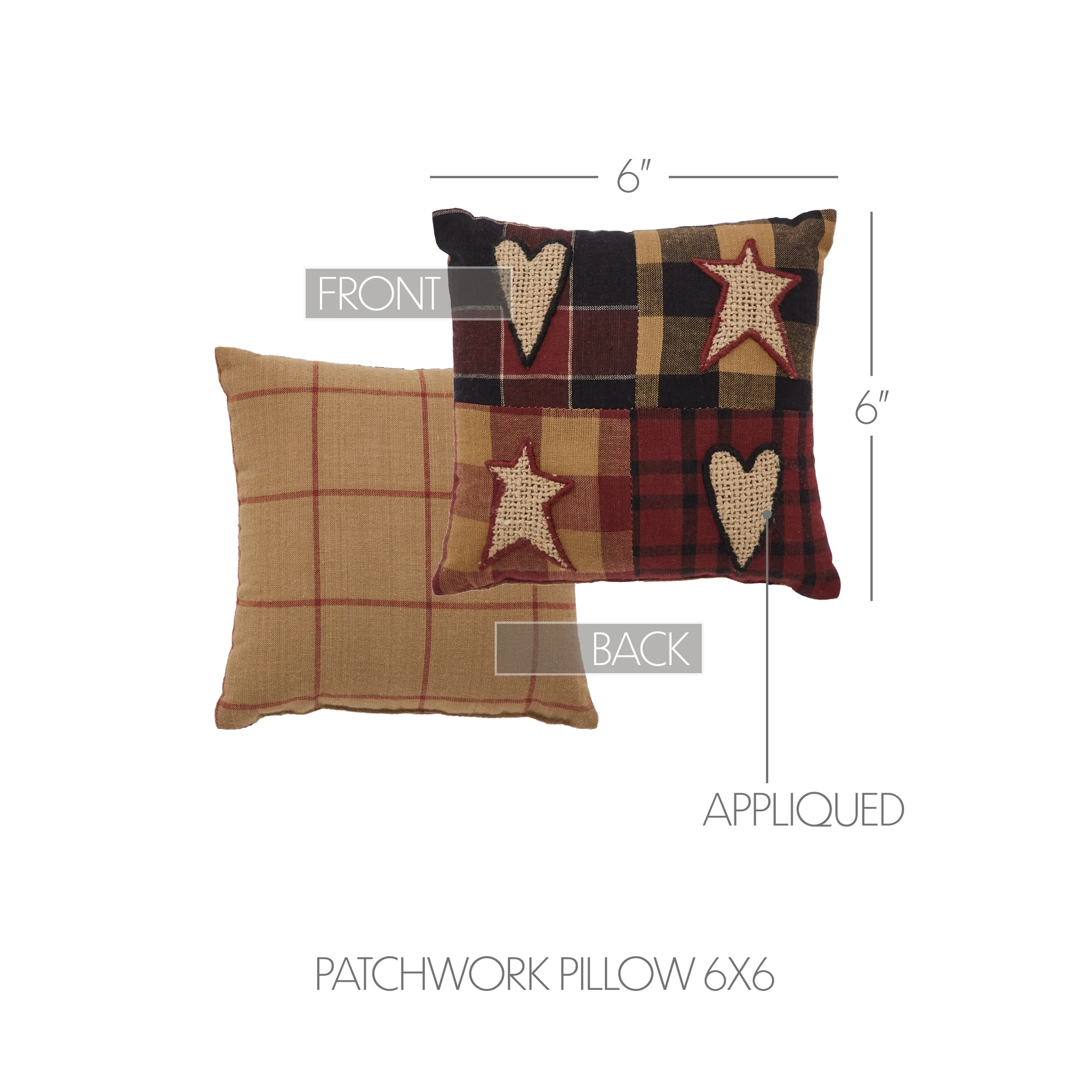 Connell Patchwork 6" Small Accent Pillow - Image 5