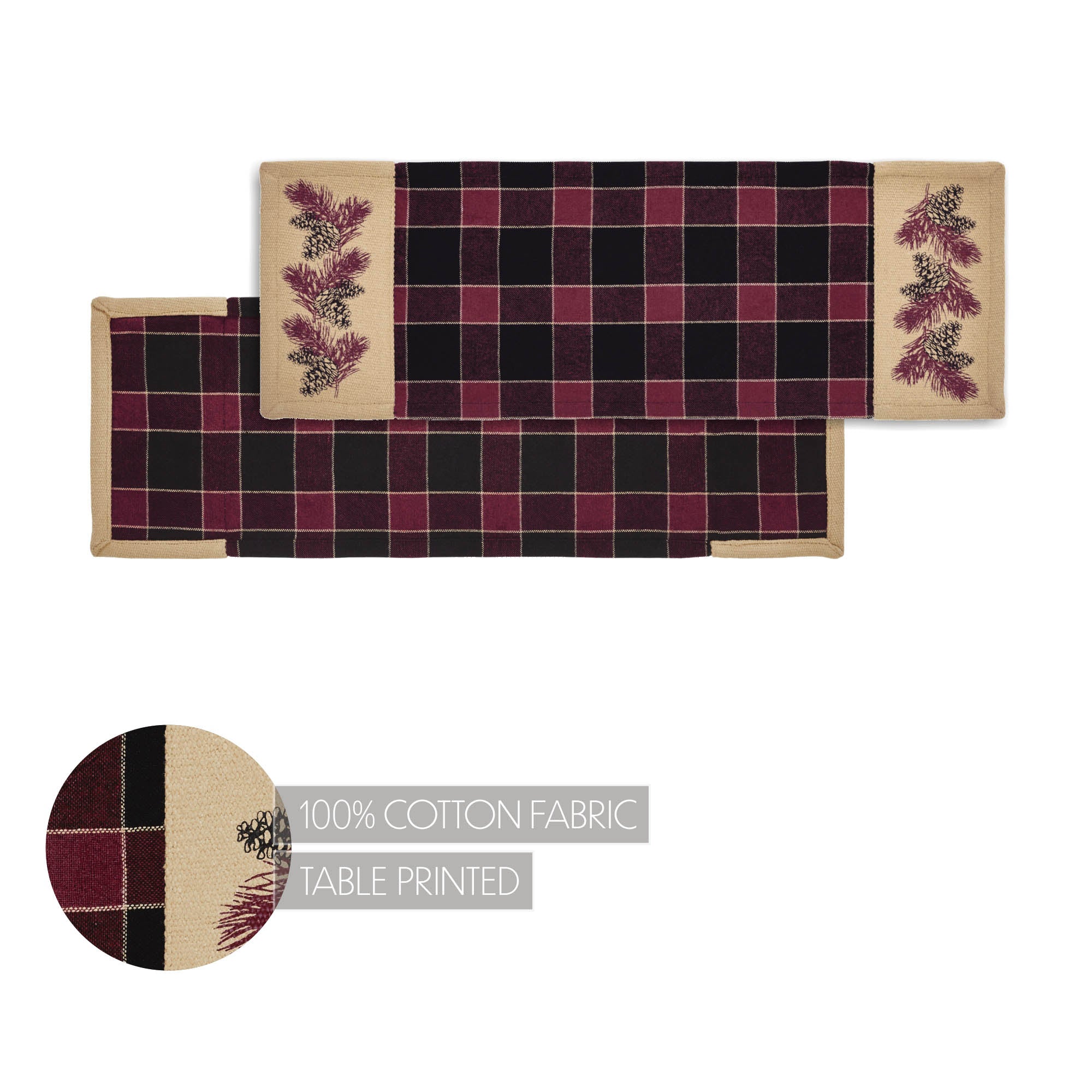 Connell Pinecone 24" Table Runner - Image 4