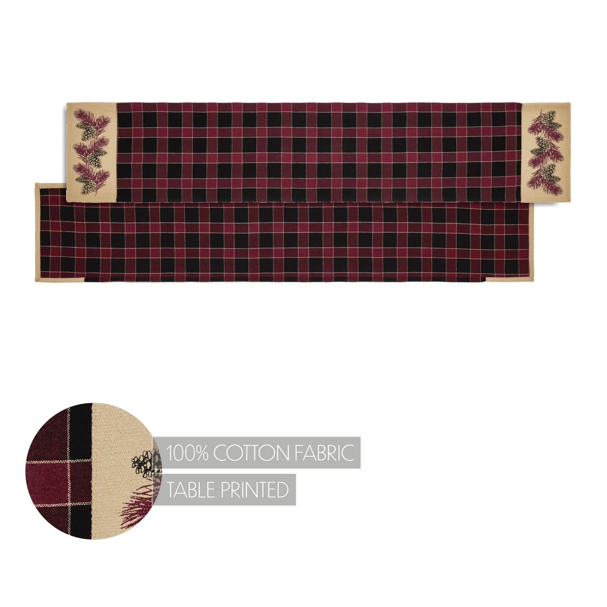 Connell Pinecone 60" Table Runner - Image 3
