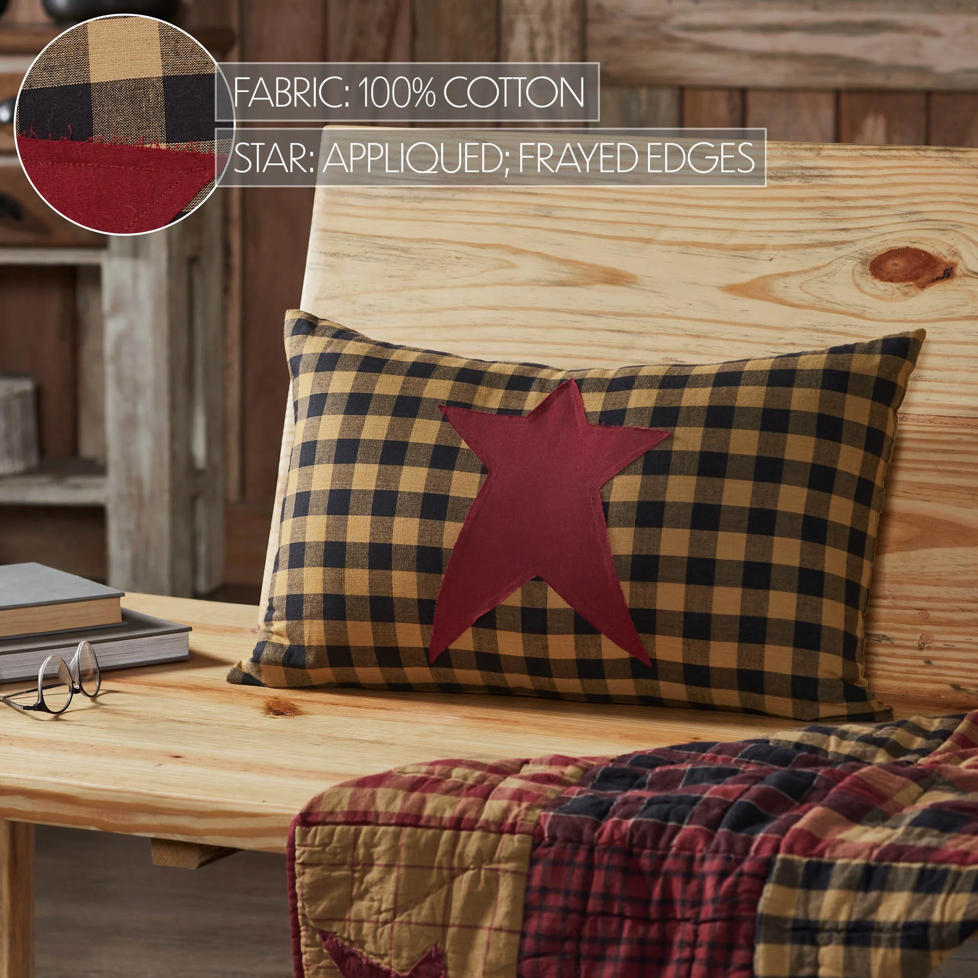Connell Primitive Star Accent Pillow 14" x 22" - Image 2