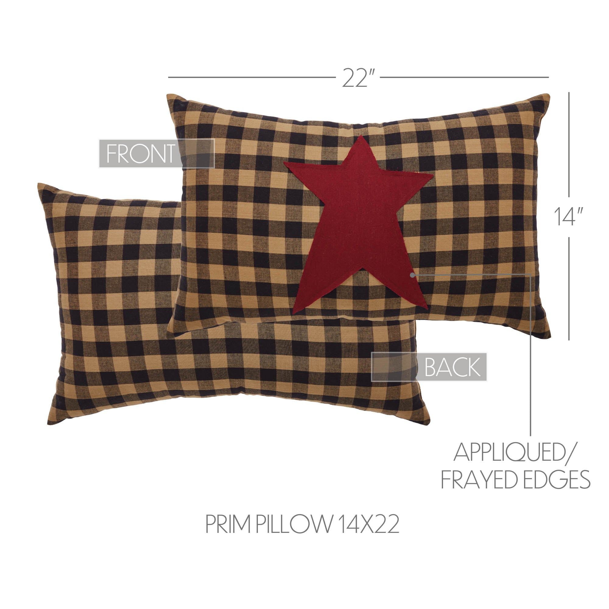 Connell Primitive Star Accent Pillow 14" x 22" - Image 3
