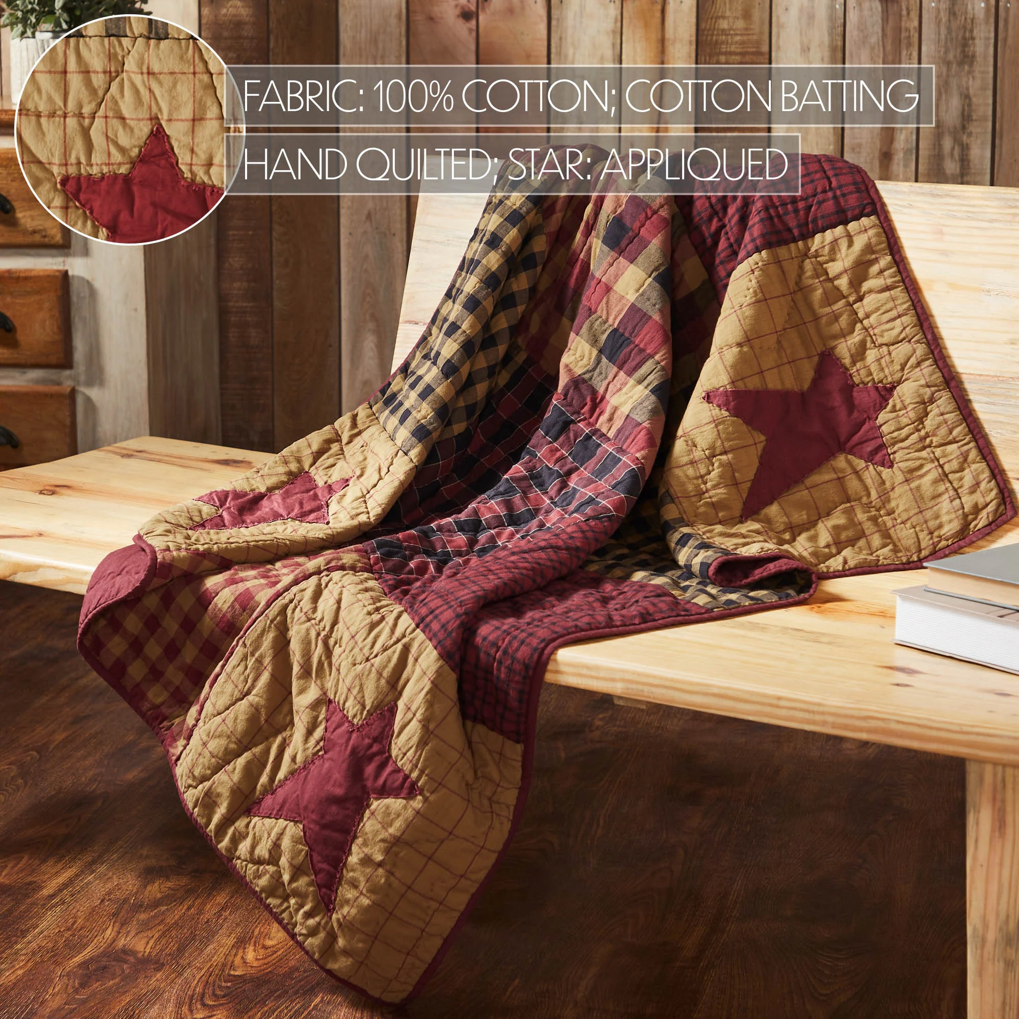 Connell Stars Quilted Throw 50" x 60" - Image 2