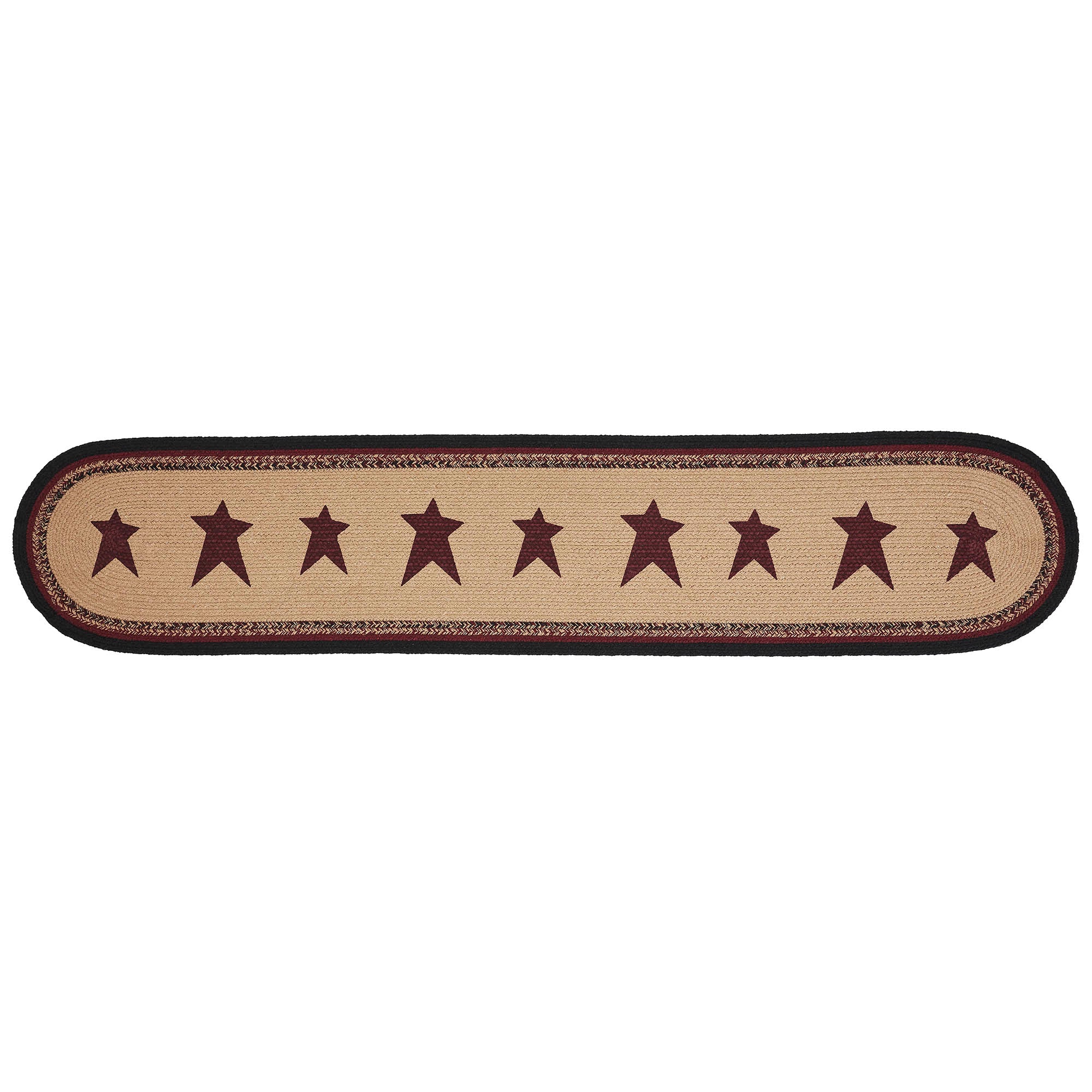 Connell Stencil Stars Primitive 60" Oval Table Runner - Image 4