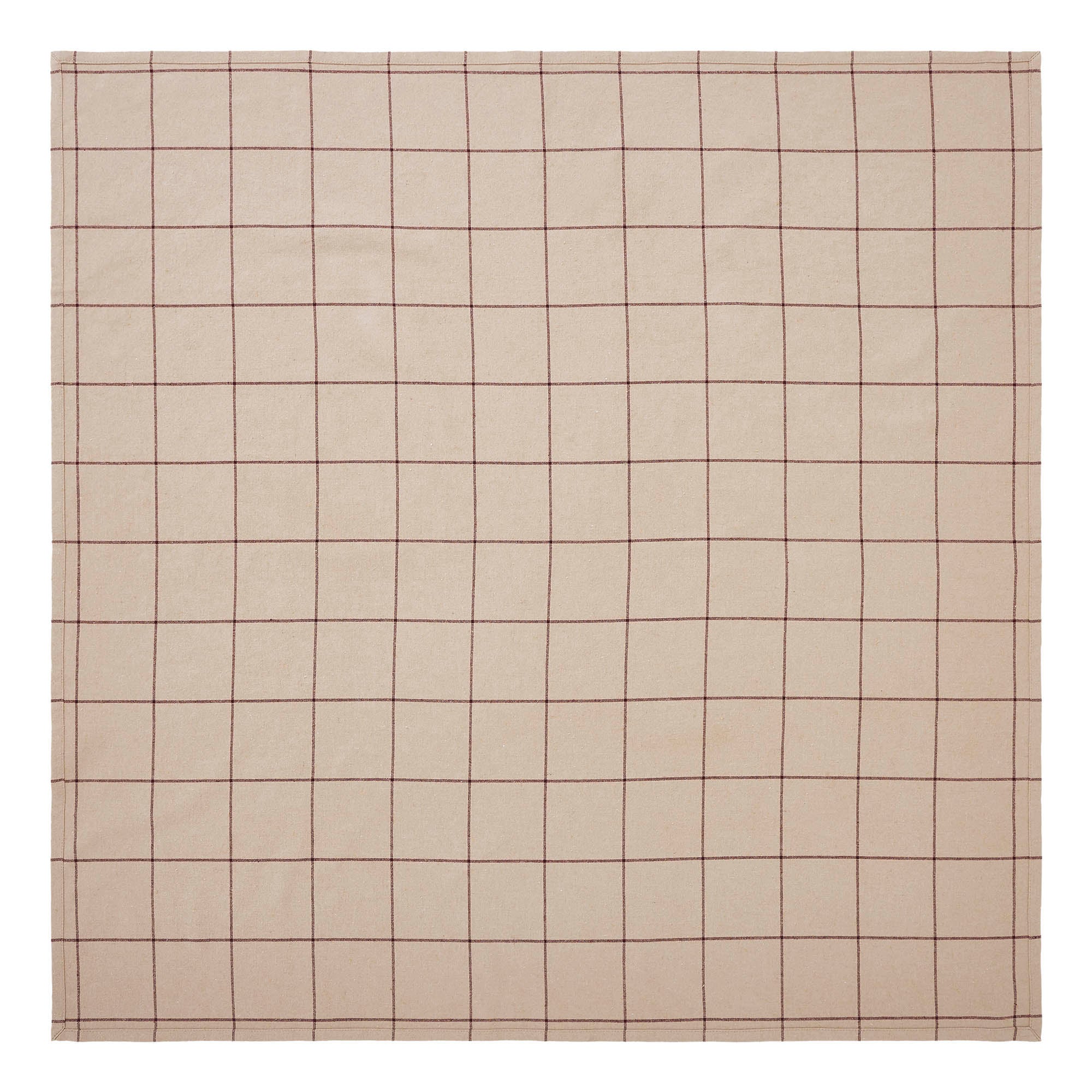 Connell Tan and Burgundy Table Topper 40" Square - Image 3
