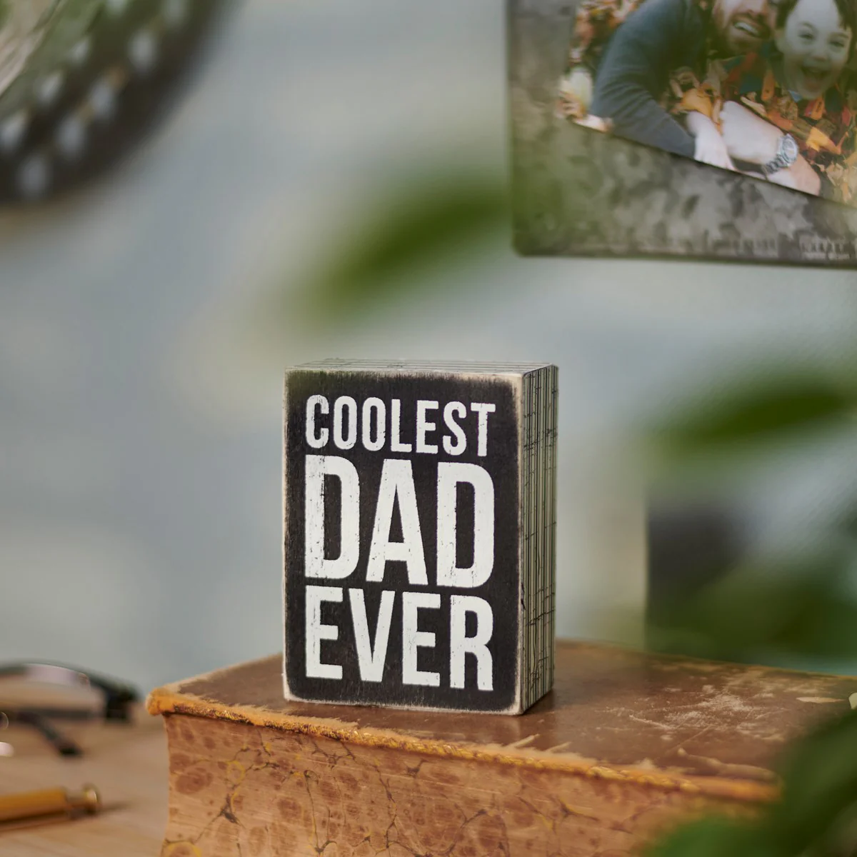 Coolest Dad Small 4" Box Sign - Image 2