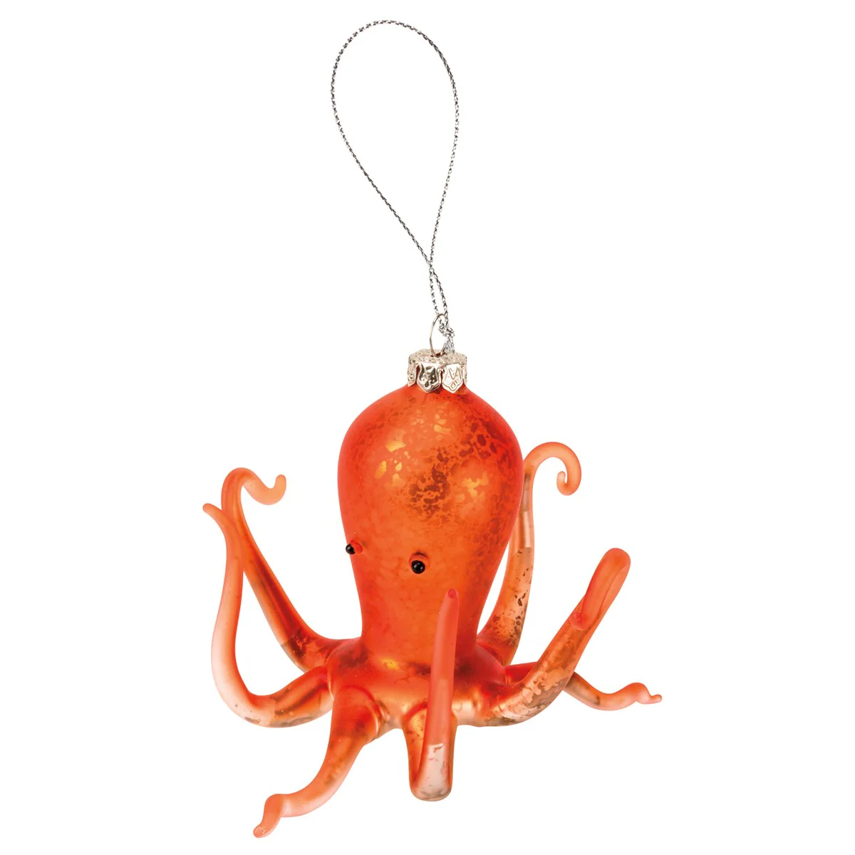 💙 Coral Octopus Glass Ornament