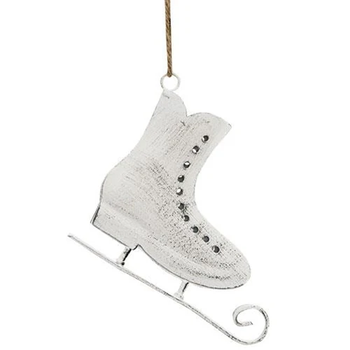 ๐ Cottage Chic Metal Ice Skate Ornament - Image 2