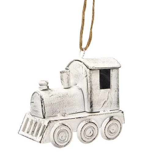 ๐ Cottage Chic Metal Train Ornament - Image 2