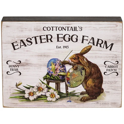 ๐ Cottontail's Easter Egg Farm Small Box Sign - Image 2