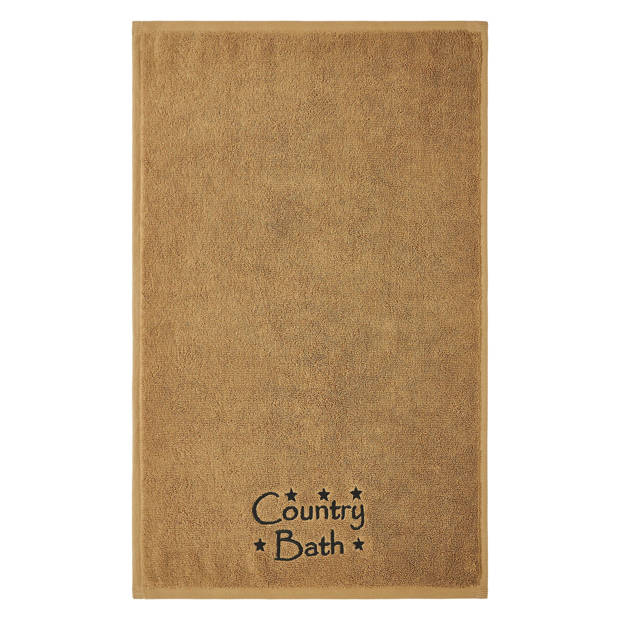 Country Bath Stars Tan Hand Towel Set of 2 - Image 2