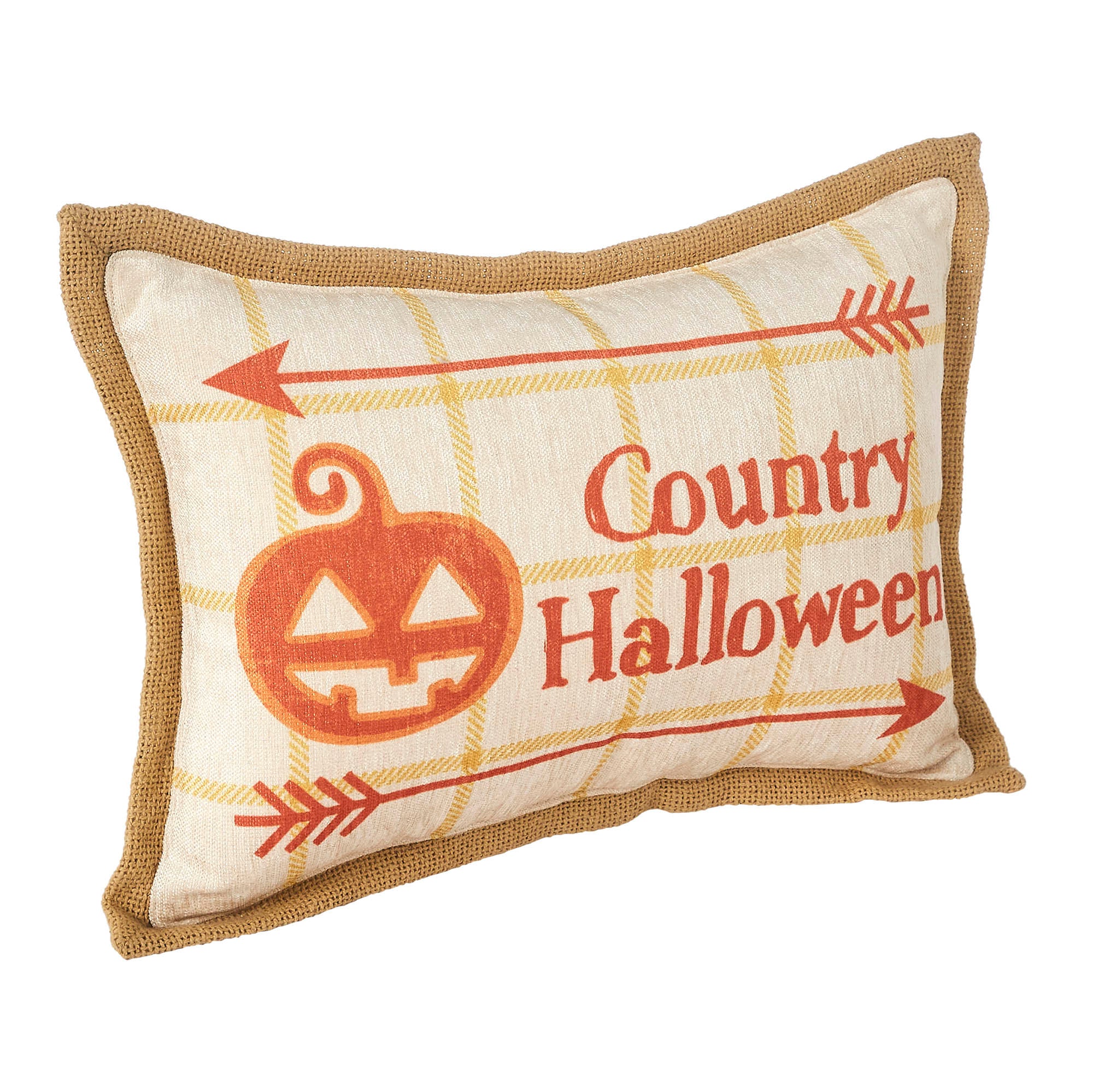 Country Halloween Jack O' Lantern Pillow 9.5" x 14" - Image 4