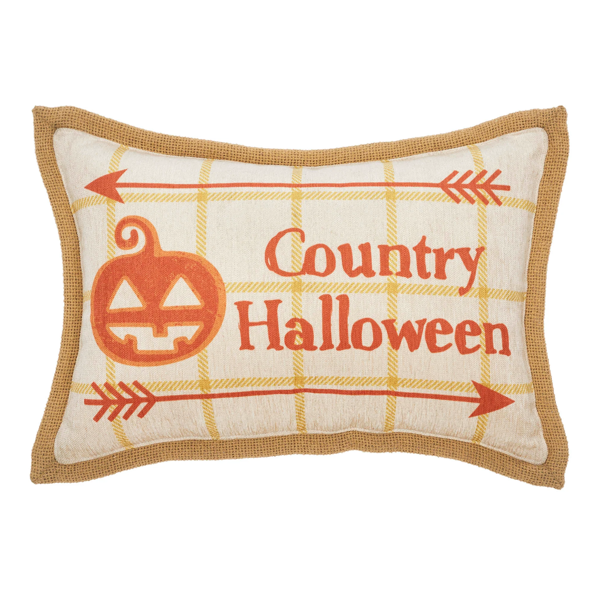 Country Halloween Jack O' Lantern Pillow 9.5" x 14" - Image 6