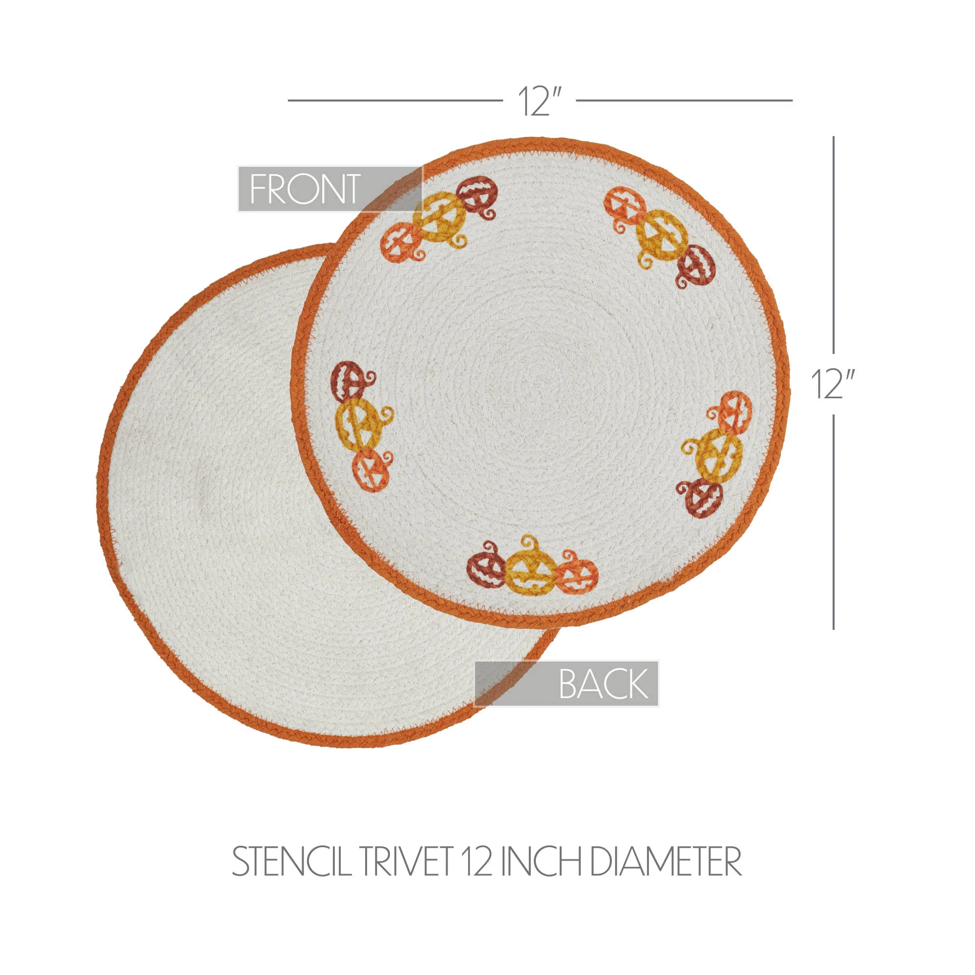 Country Halloween Stencil 12" Trivet - Image 4