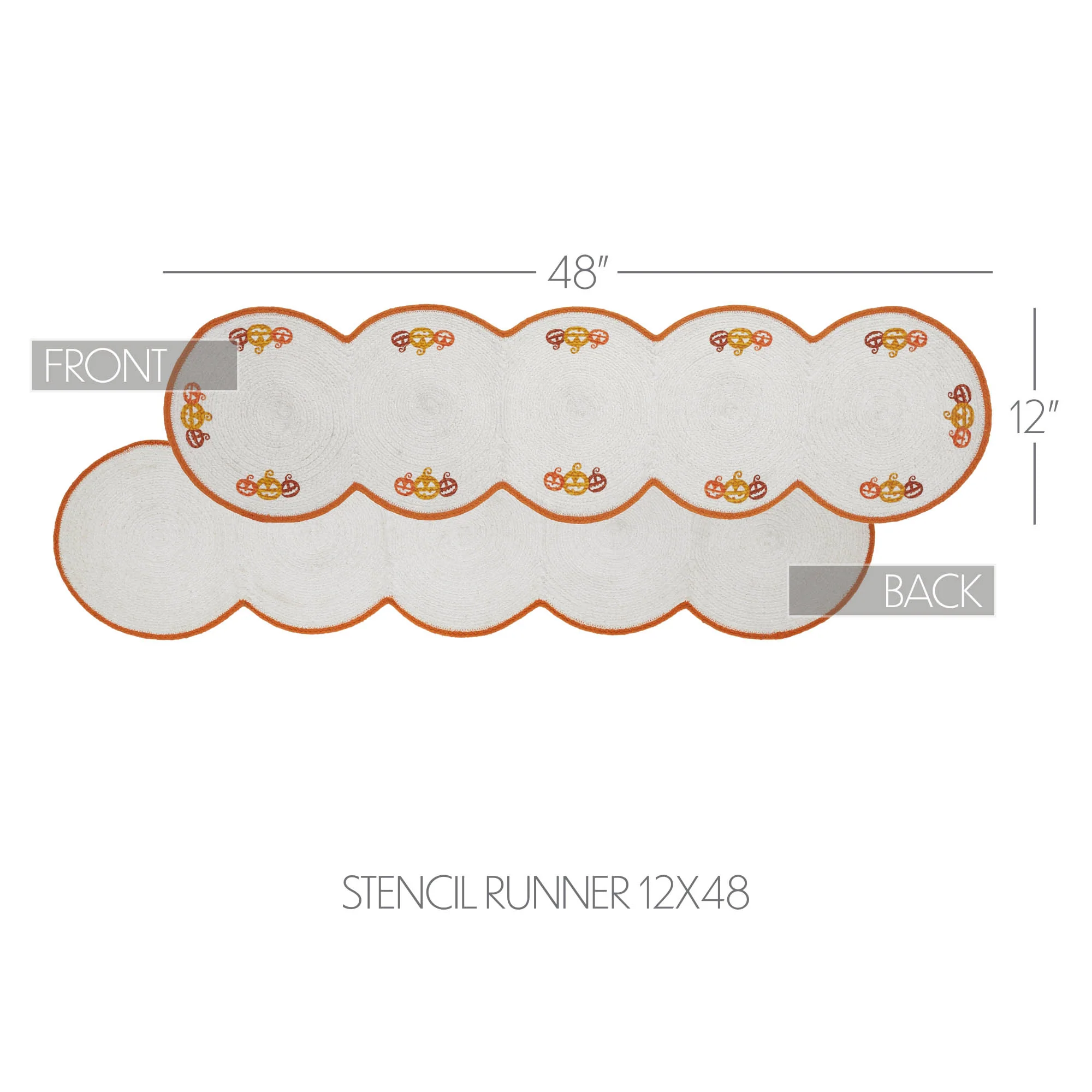 Country Halloween Stencil 48" Table Runner - Image 4