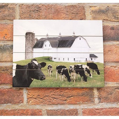 Cow Gathering and Barn Wooden Pallet Art - Image 3