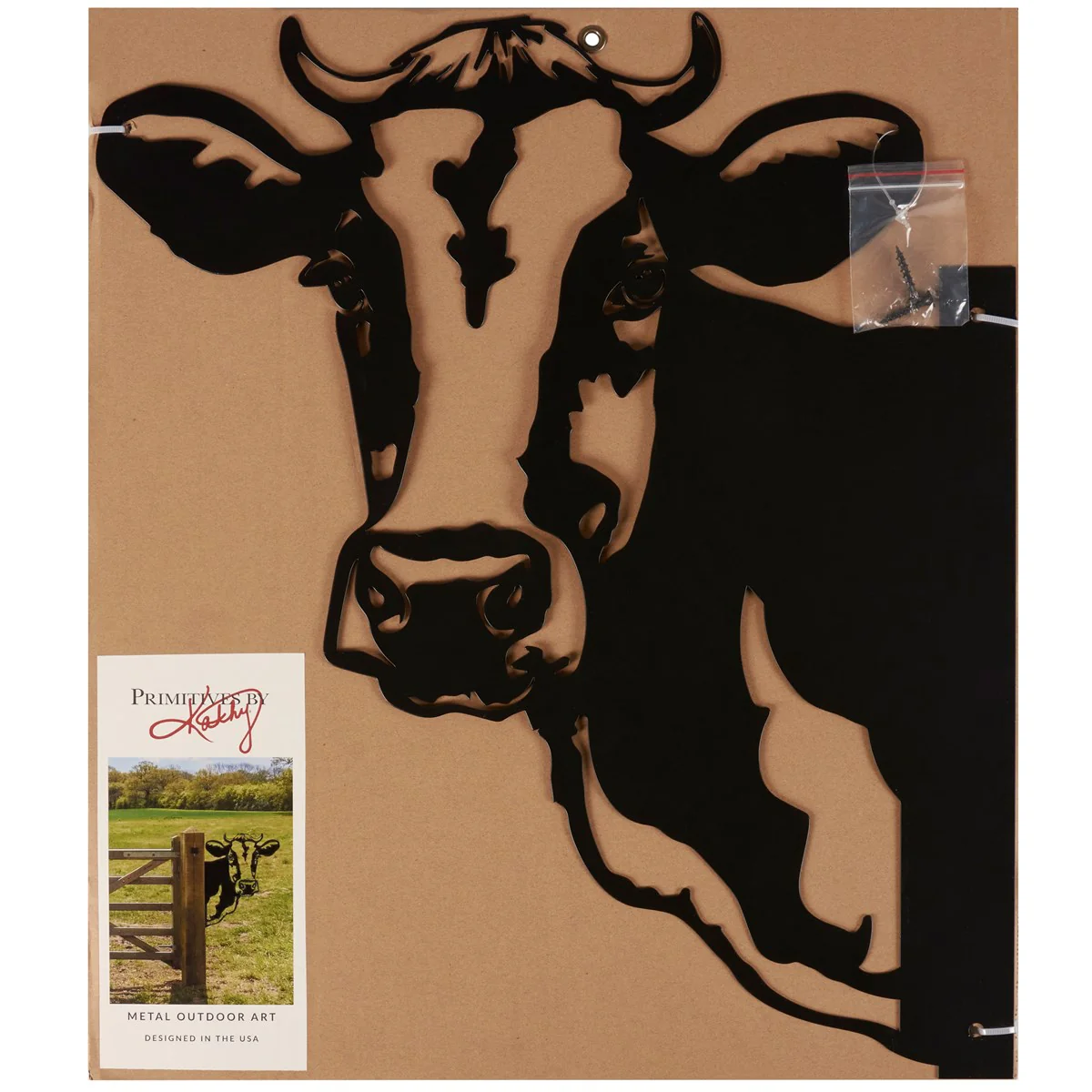 Cow Metal Outdoor Art 18" H - Image 3