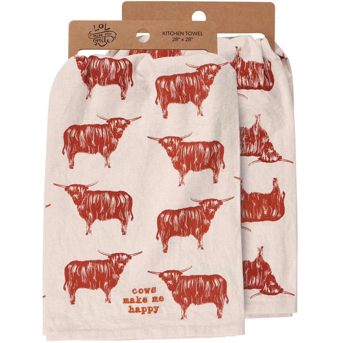 💙 Cows Make Me Happy Kitchen Towel - Image 2