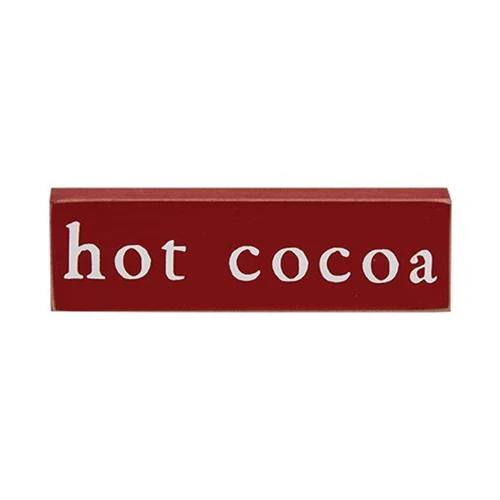 Cozy Mistletoe Hot Cocoa Set of 3 Mini Block Signs - Image 3