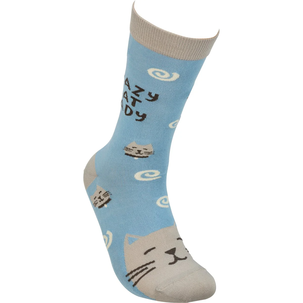 ๐ Crazy Cat Lady Swirls Unisex Fun Socks - Image 3