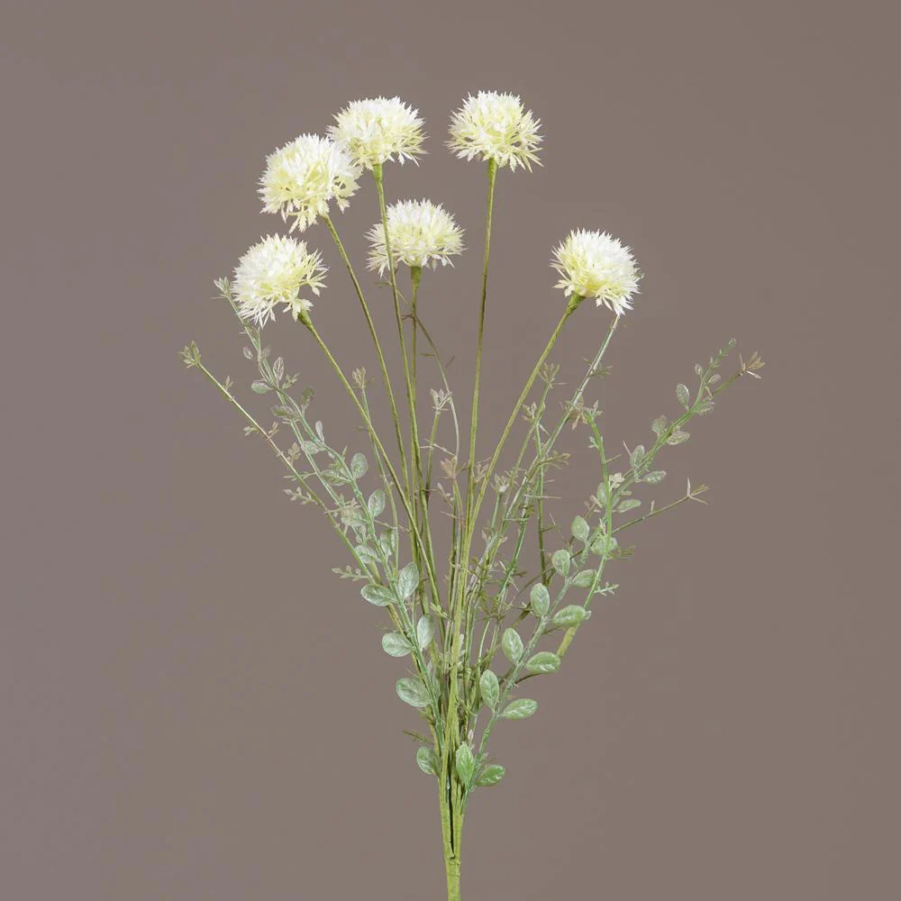 💙 Cream Allium 19" Faux Floral Spray