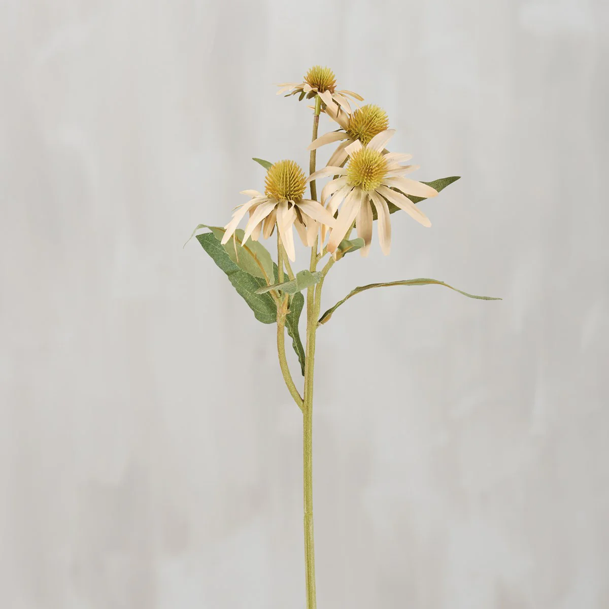 💙 Cream Coneflower 19" Faux Floral Pick